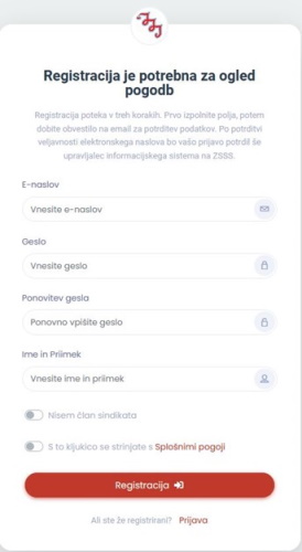 REGISTRACIJA UPORABNIKA